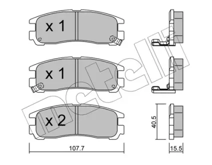 Гальмівні колодки Metelli 22-0398-0