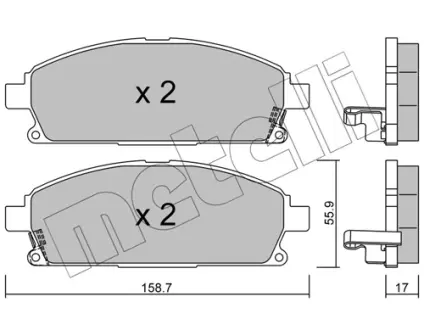 Тормозные колодки Metelli 22-0406-1