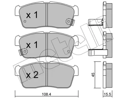 Тормозные колодки Metelli 22-0415-0