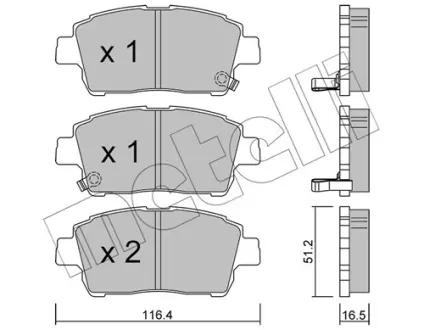 Тормозные колодки Metelli 22-0423-0
