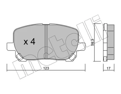 Гальмівні колодки Metelli 22-0427-0