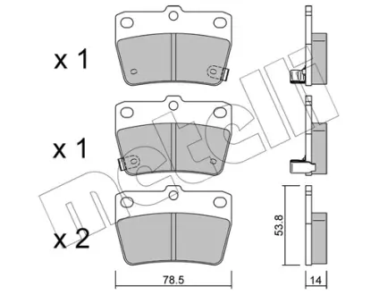 Гальмівні колодки Metelli 22-0431-0