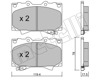 Гальмівні колодки Metelli 22-0452-0