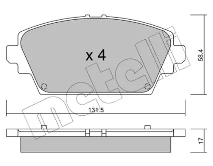 Тормозные колодки Metelli 22-0464-0