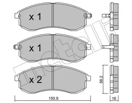 Гальмівні колодки Metelli 22-0482-0