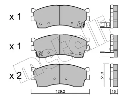 Тормозные колодки Metelli 22-0512-0