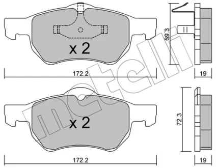 Гальмівні колодки Metelli 22-0523-0