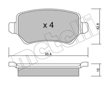 Гальмівні колодки Metelli 22-0542-1