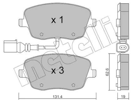 Тормозные колодки Metelli 22-0547-1