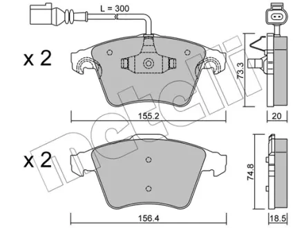 Гальмівні колодки Metelli 22-0552-2