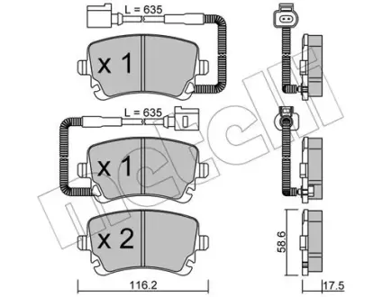 Тормозные колодки Metelli 22-0554-1