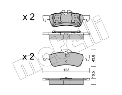 Гальмівні колодки Metelli 22-0556-0