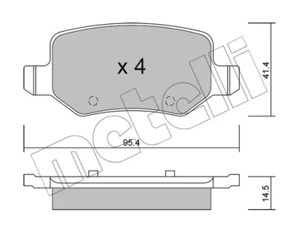 Тормозные колодки Metelli 22-0565-0