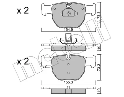 Гальмівні колодки Metelli 22-0598-0