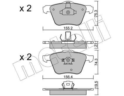 Гальмівні колодки Metelli 22-0599-0