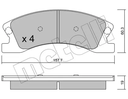 Тормозные колодки Metelli 22-0626-0