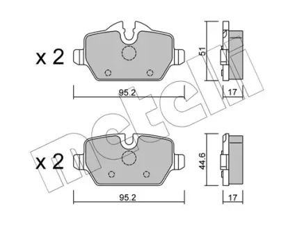 Гальмівні колодки Metelli 22-0641-0