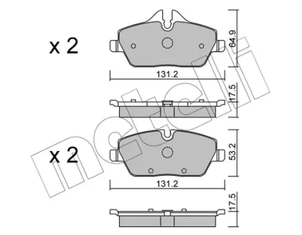 Гальмівні колодки Metelli 22-0664-0