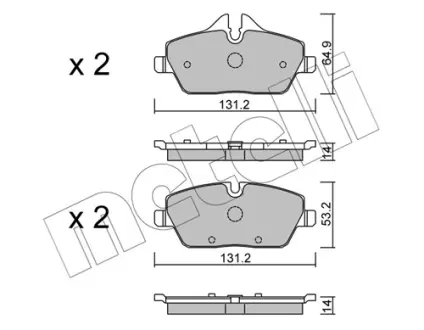 Тормозные колодки Metelli 22-0664-2