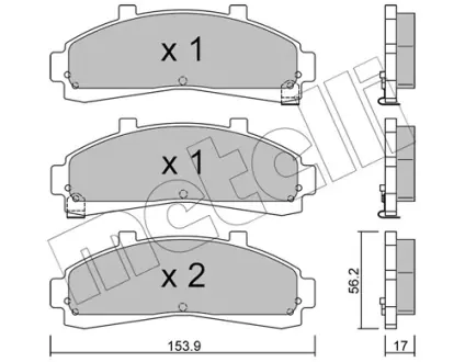 Тормозные колодки Metelli 22-0683-0