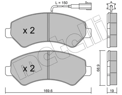 Тормозные колодки Metelli 22-0709-1
