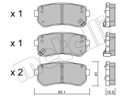 Тормозные колодки Metelli 22-0725-0
