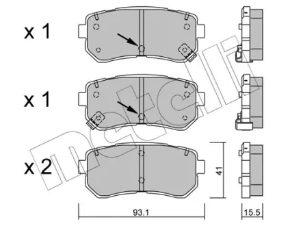 Тормозные колодки Metelli 22-0725-1