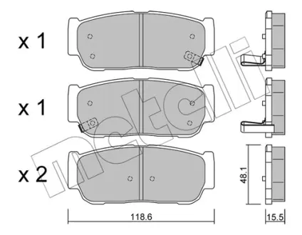 Гальмівні колодки Metelli 22-0727-0