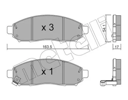 Тормозные колодки Metelli 22-0743-0