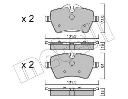 Гальмівні колодки Metelli 22-0768-0