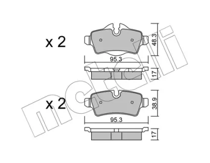 Гальмівні колодки Metelli 22-0769-0