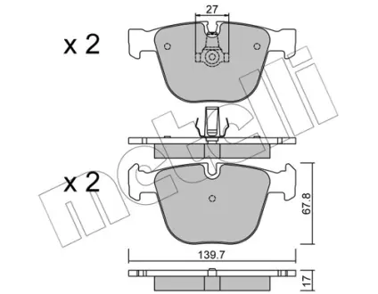 Тормозные колодки Metelli 22-0773-9