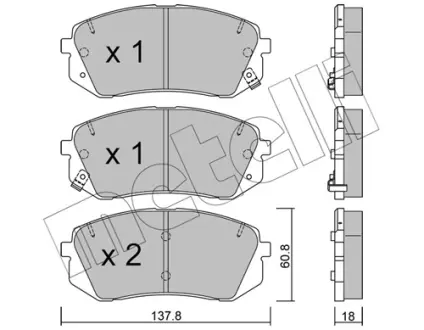 Тормозные колодки Metelli 22-0783-1