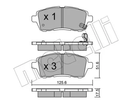 Гальмівні колодки Metelli 22-0793-0