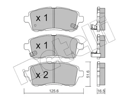 Гальмівні колодки Metelli 22-0793-1