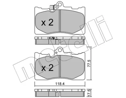 Гальмівні колодки Metelli 22-0799-0
