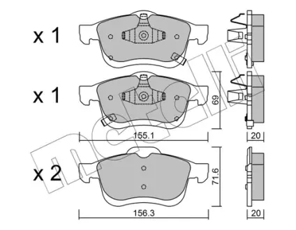 Гальмівні колодки Metelli 22-0824-2