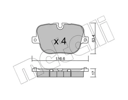 Тормозные колодки Metelli 22-0837-0