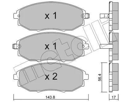 Тормозные колодки Metelli 22-0845-0