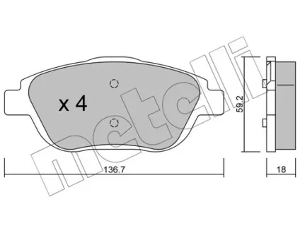 Гальмівні колодки Metelli 22-0852-0