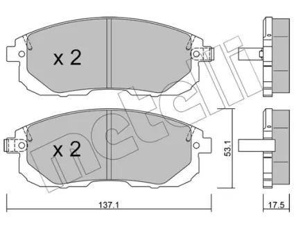 Тормозные колодки Metelli 22-0876-1