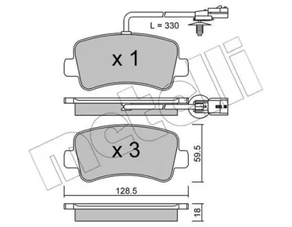 Гальмівні колодки Metelli 22-0899-0