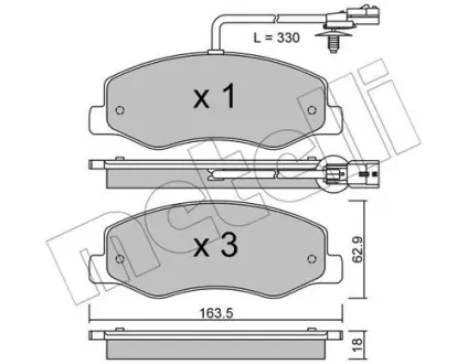 Гальмівні колодки Metelli 22-0900-0