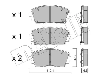 Тормозные колодки Metelli 22-0941-0