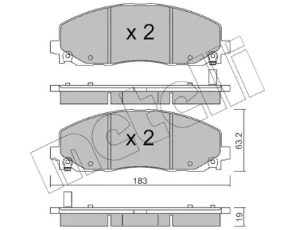 Гальмівні колодки Metelli 22-0946-0