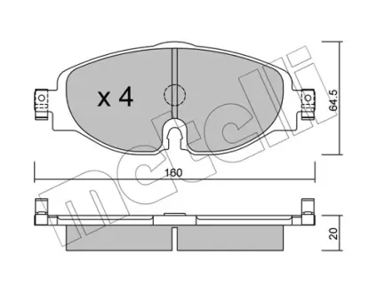 Гальмівні колодки Metelli 22-0950-0