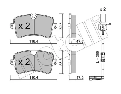 Гальмівні колодки Metelli 22-0955-1K