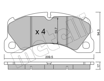 Гальмівні колодки Metelli 22-0957-3