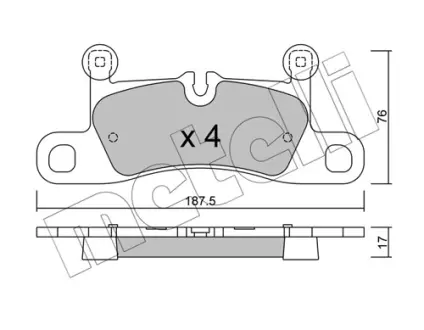 Гальмівні колодки Metelli 22-0958-0