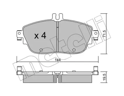 Гальмівні колодки Metelli 22-0965-0